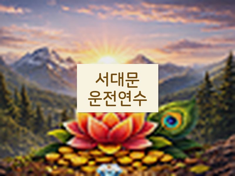 서대문운전연수 후기