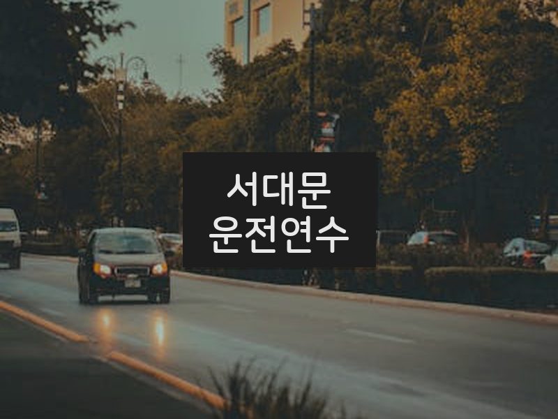 서대문운전연수 후기