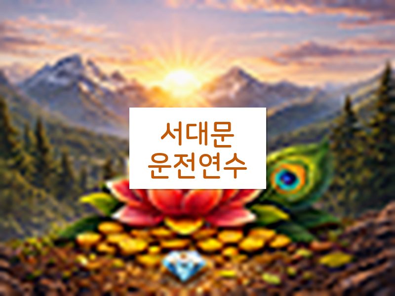 서대문운전연수 후기
