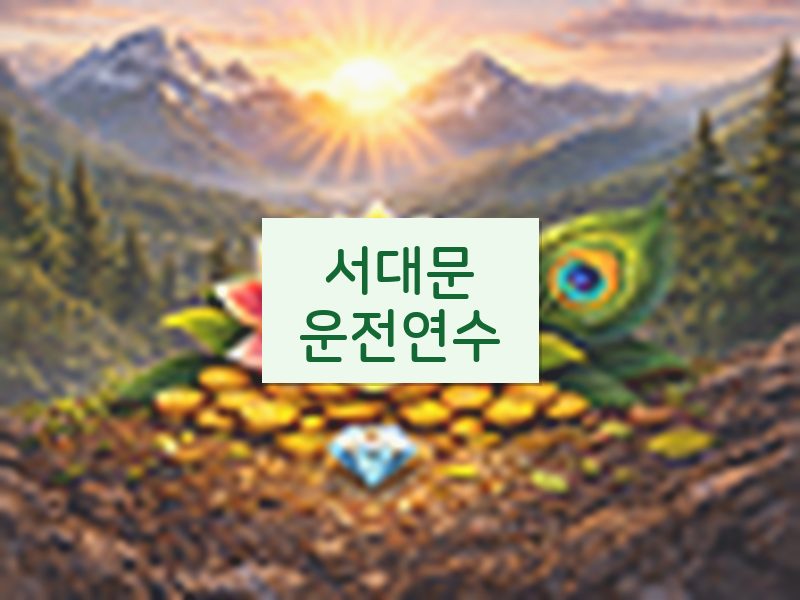 서대문운전연수 후기