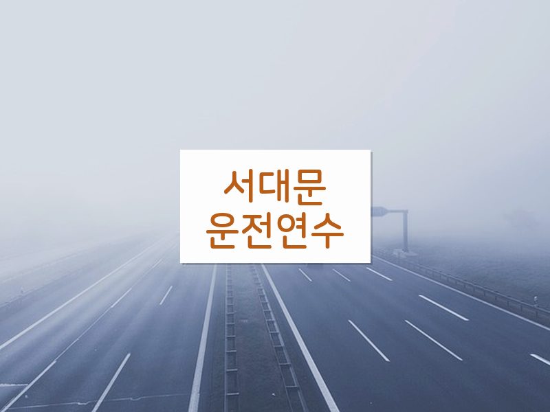 서대문운전연수 후기