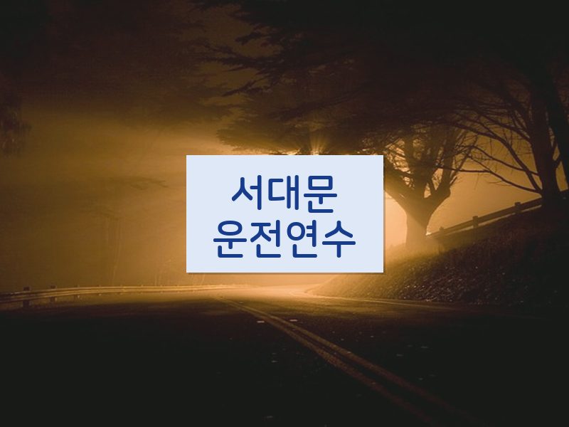 서대문운전연수 후기