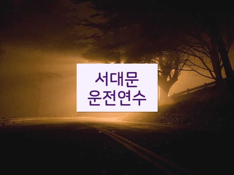 서대문운전연수 후기