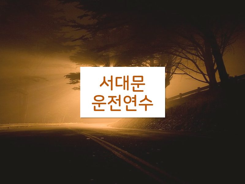 서대문운전연수 후기