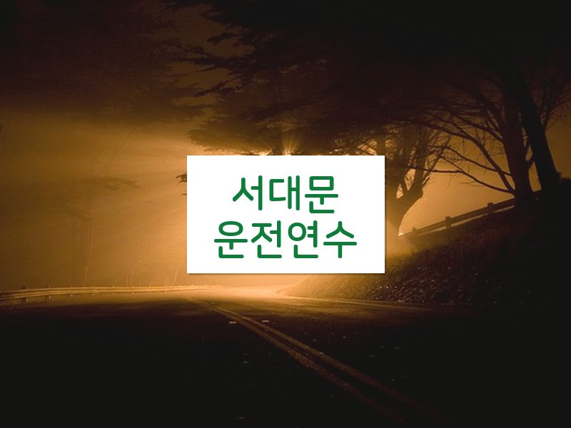 서대문운전연수 후기