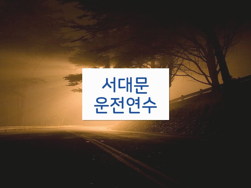 서대문운전연수 후기