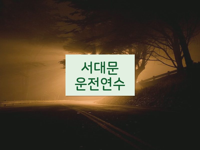 서대문운전연수 후기