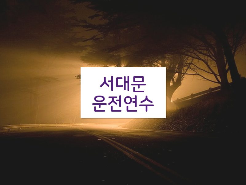 서대문운전연수 후기