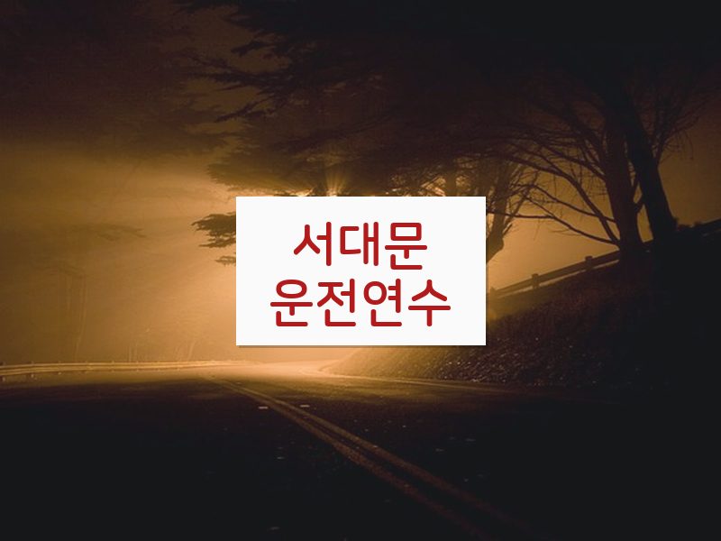 서대문운전연수 후기