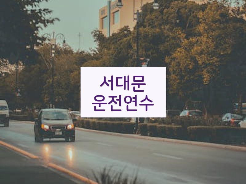 서대문운전연수 후기