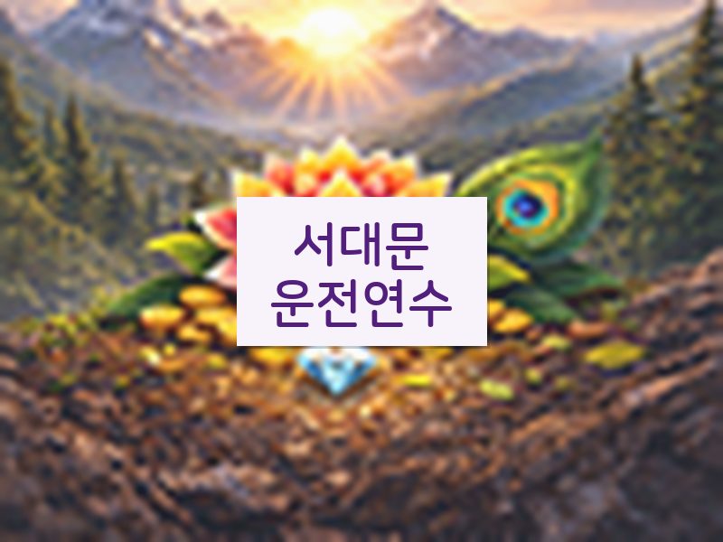 서대문운전연수 후기