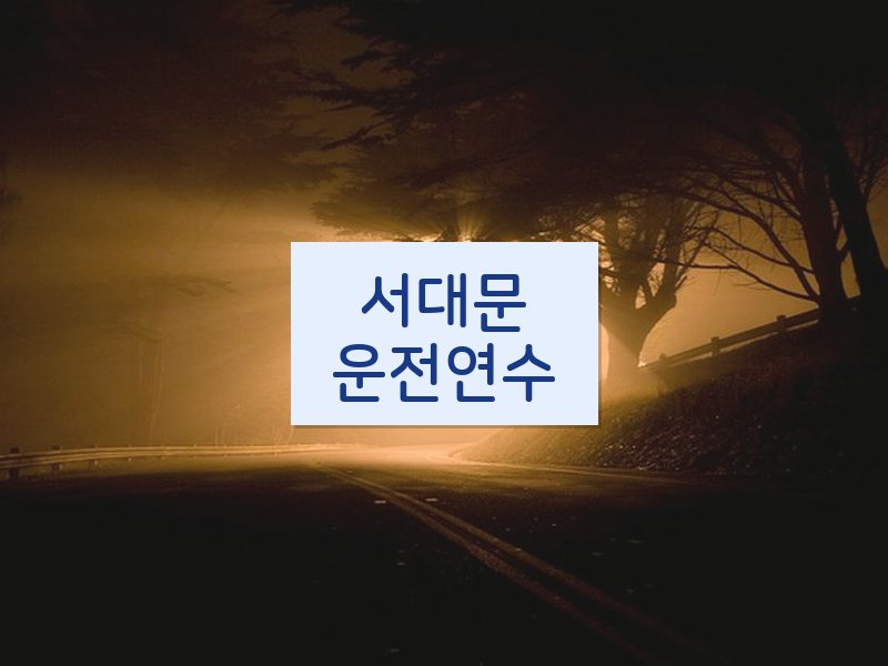 서대문운전연수 후기